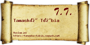 Tamaskó Tóbia névjegykártya